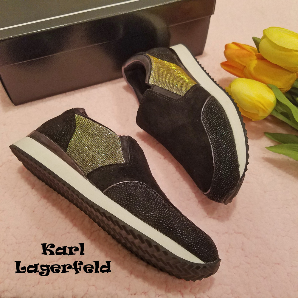 EUC Karl Lagerfeld Suede Sneakers